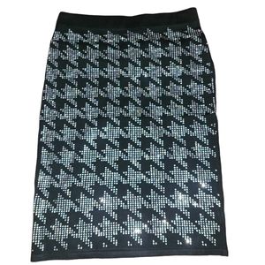 💕NWT Emma & Posh Embellished Houndsooth Skirt💕Size XL